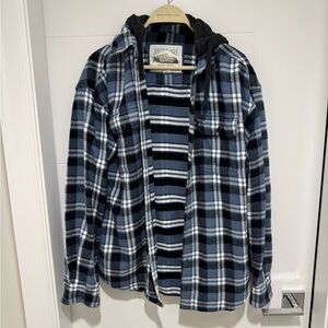 American Eagle Outfitters Navy and White Plaid Shirt